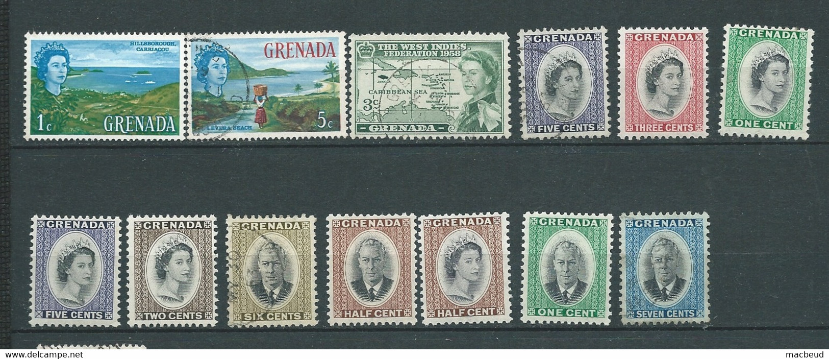 Grenade- Lot De 13 Timbres Oblitérés  Quelque Sneufs( Bon état )   Aa 20706 - Grenada (...-1974)