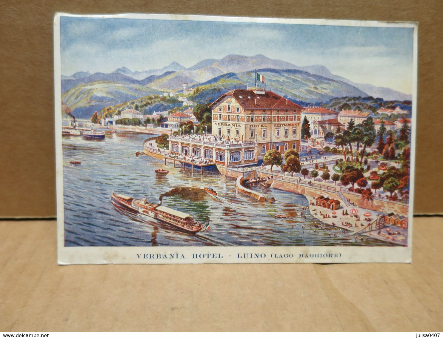 LUINO (Italie) Lago Maggiore Carte Illustrée Verbania Hotel - Luino