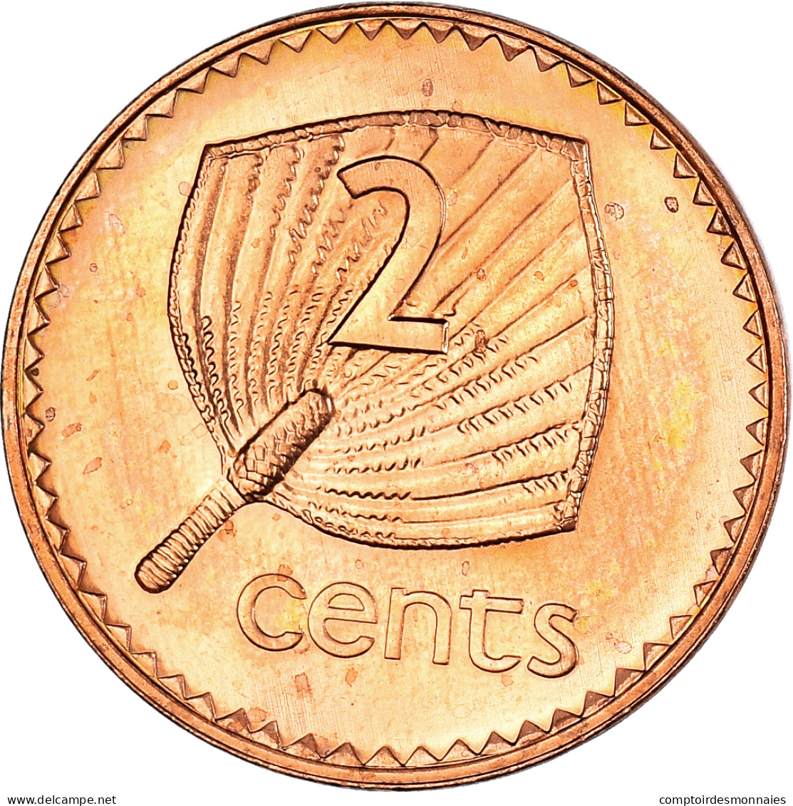 Monnaie, Fidji, Elizabeth II, 2 Cents, 1992, SUP+, Copper Plated Zinc, KM:50a - Fidji