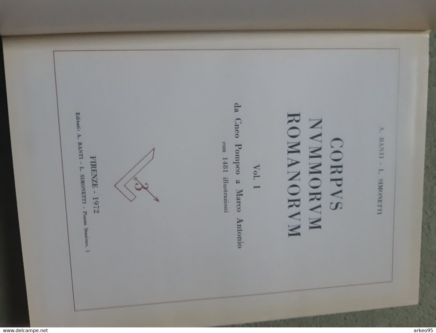 Banti Et Simonetti, Corpus Nommorum Romanorum Volume 1 De Pompée à Marc-Antoine, 1972 - Livres & Logiciels