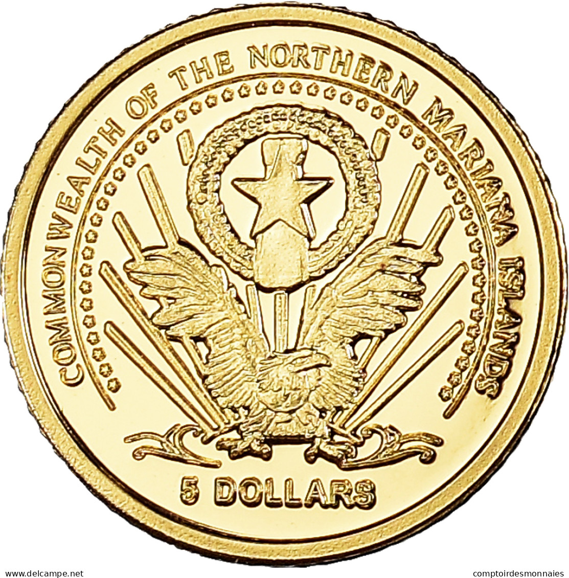 Monnaie, Îles Mariannes Du Nord, 5 Dollars, 2004, Proof, FDC, Or, KM:6 - Islas Maríanas Del Norte
