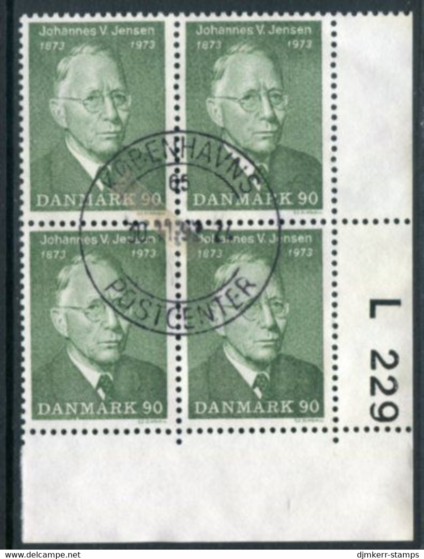 DENMARK 1973 Jensen Birth Centenary. Block Of 4 Used   Michel 540 - Used Stamps