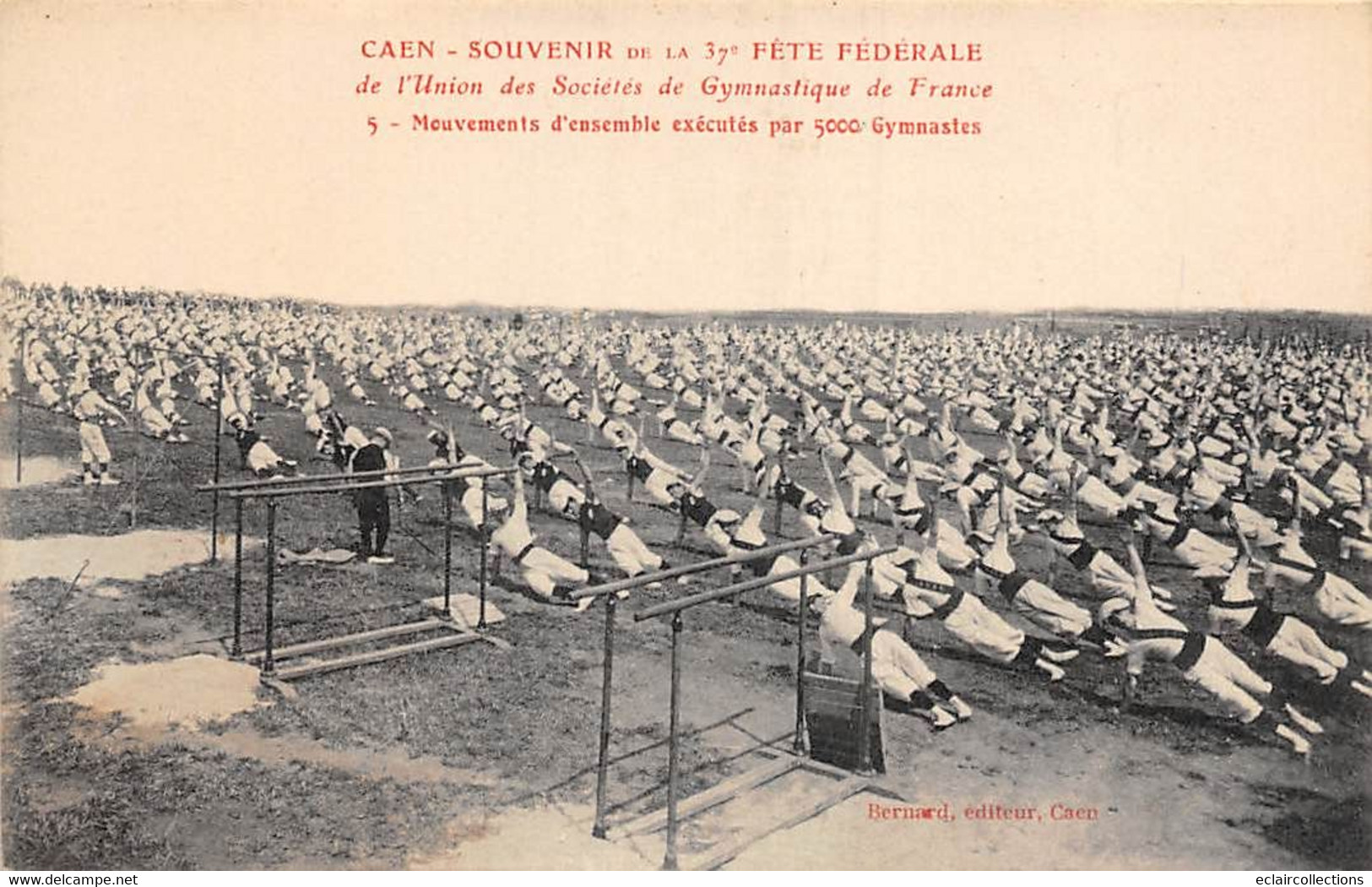 Caen       14          Fête Fédérale De Gymnastique   Mouvement D'ensemble    N° 5       (voir Scan) - Caen