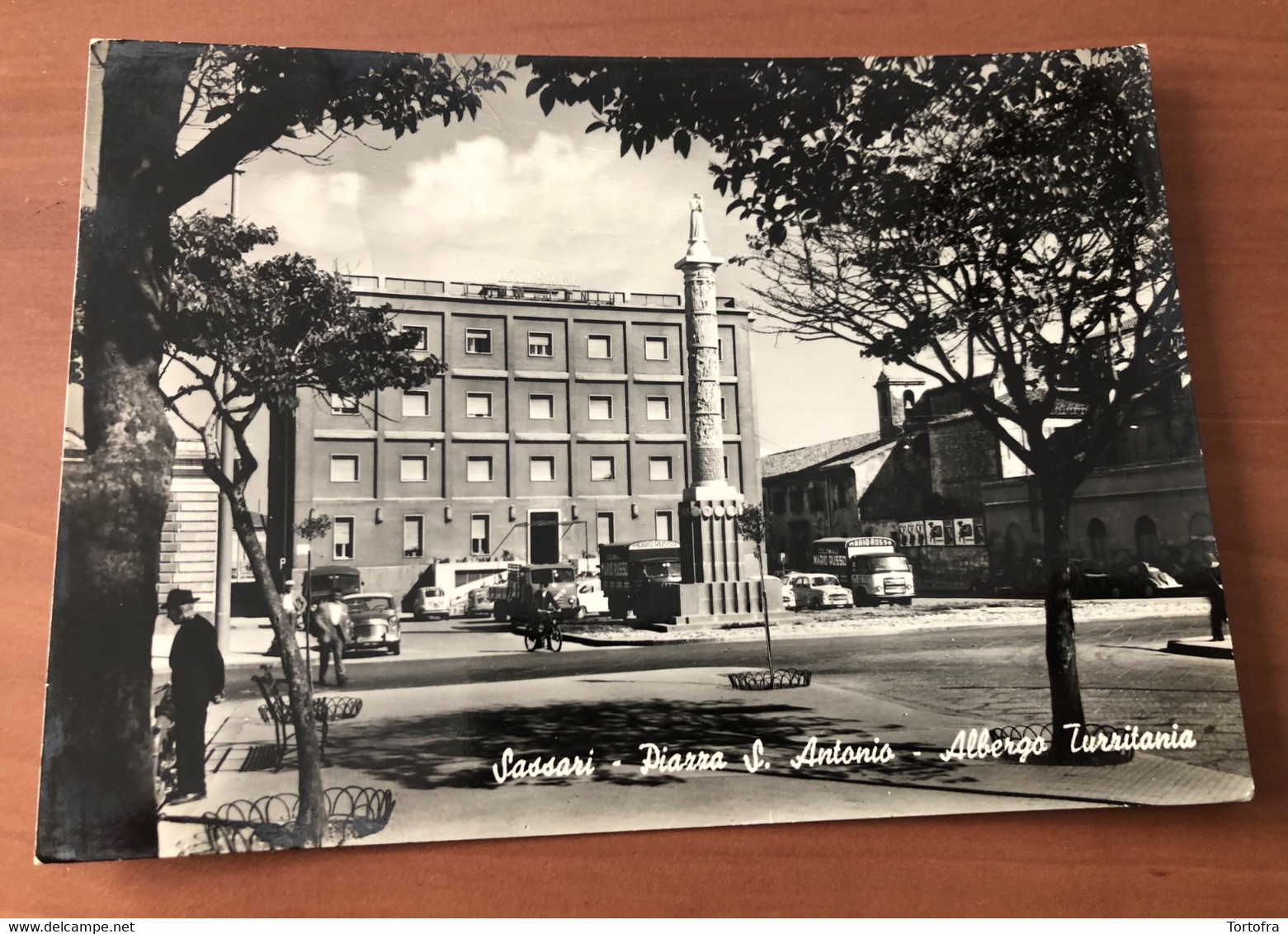 SASSARI PIAZZA S. ANTONIO ALBERGO TURRITANIA 1960 - Sassari