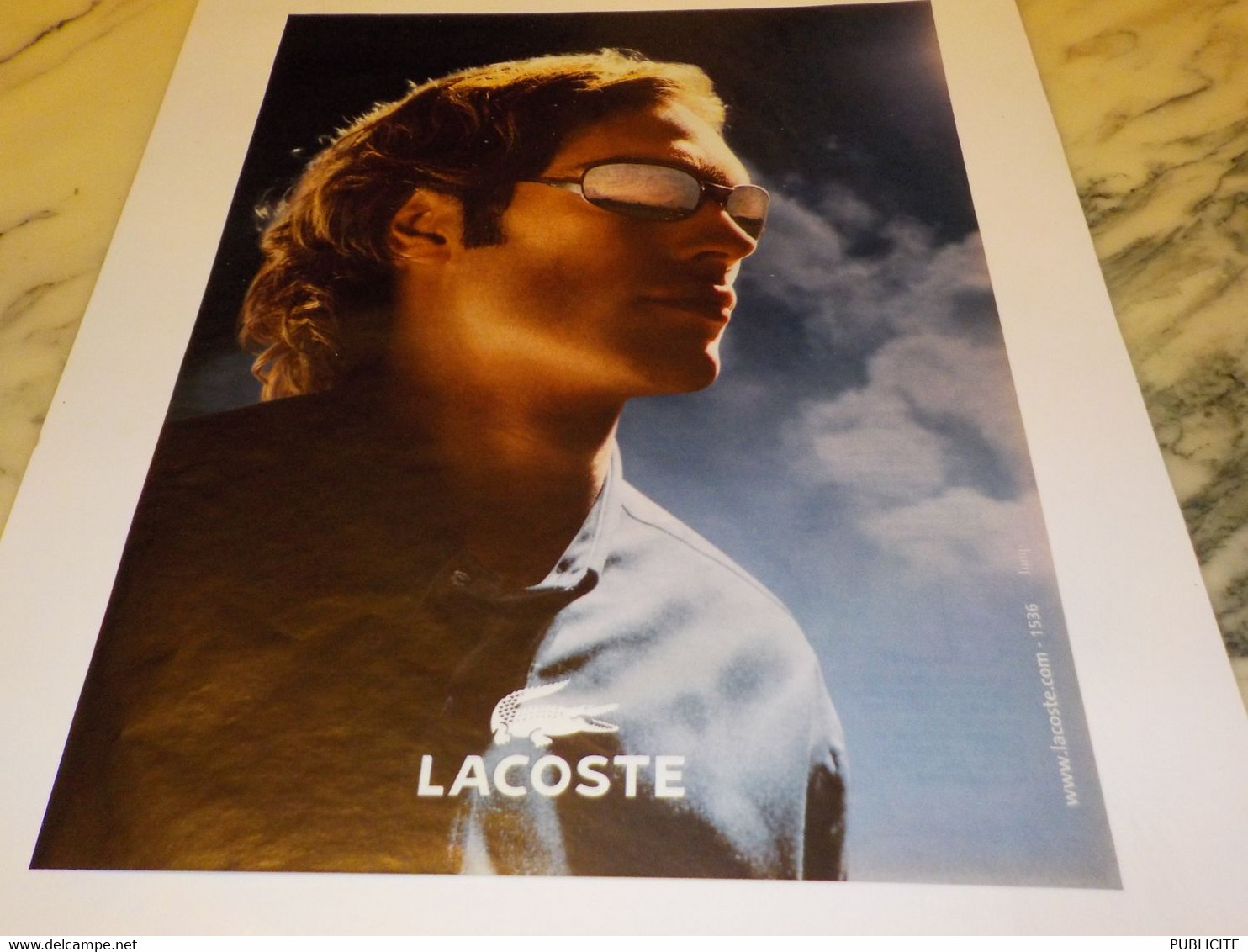 ANCIENNE PUBLICITE  LUNETTE SOLAIRE LACOSTE 2003 - Gafas/Lentes