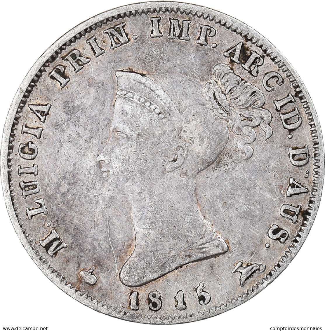Monnaie, États Italiens, PARMA, Maria Luigia, 10 Soldi, 1815, Milan, TTB+ - Napoléonniennes
