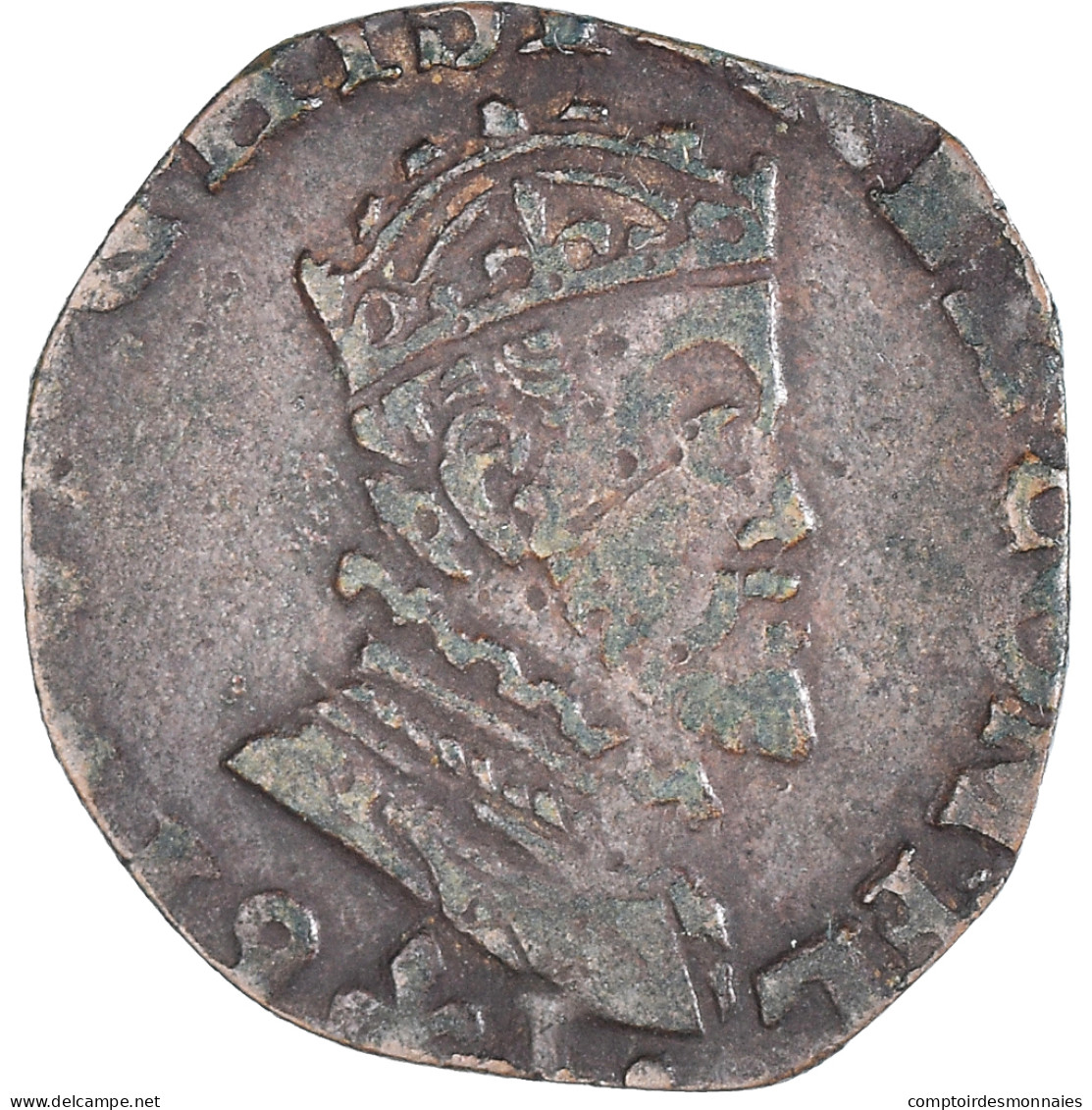 Monnaie, Pays-Bas Espagnols, Philippe II, Maille, 1581, Bruges, TB+, Cuivre - Spanische Niederlande