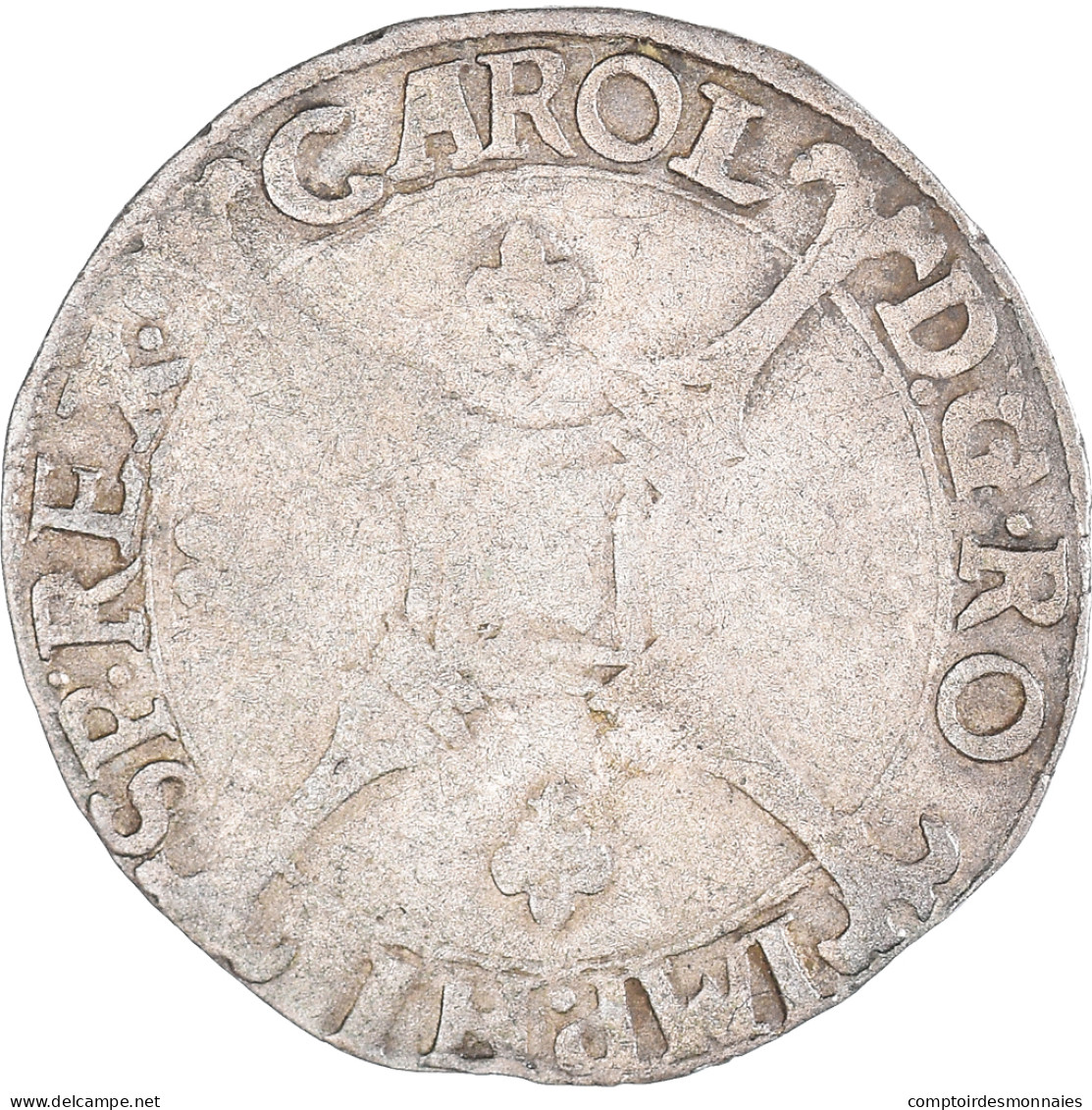 Monnaie, Pays-Bas Espagnols, Charles Quint, Gros, N.d. (1542-1556), Anvers, TB+ - Países Bajos Españoles