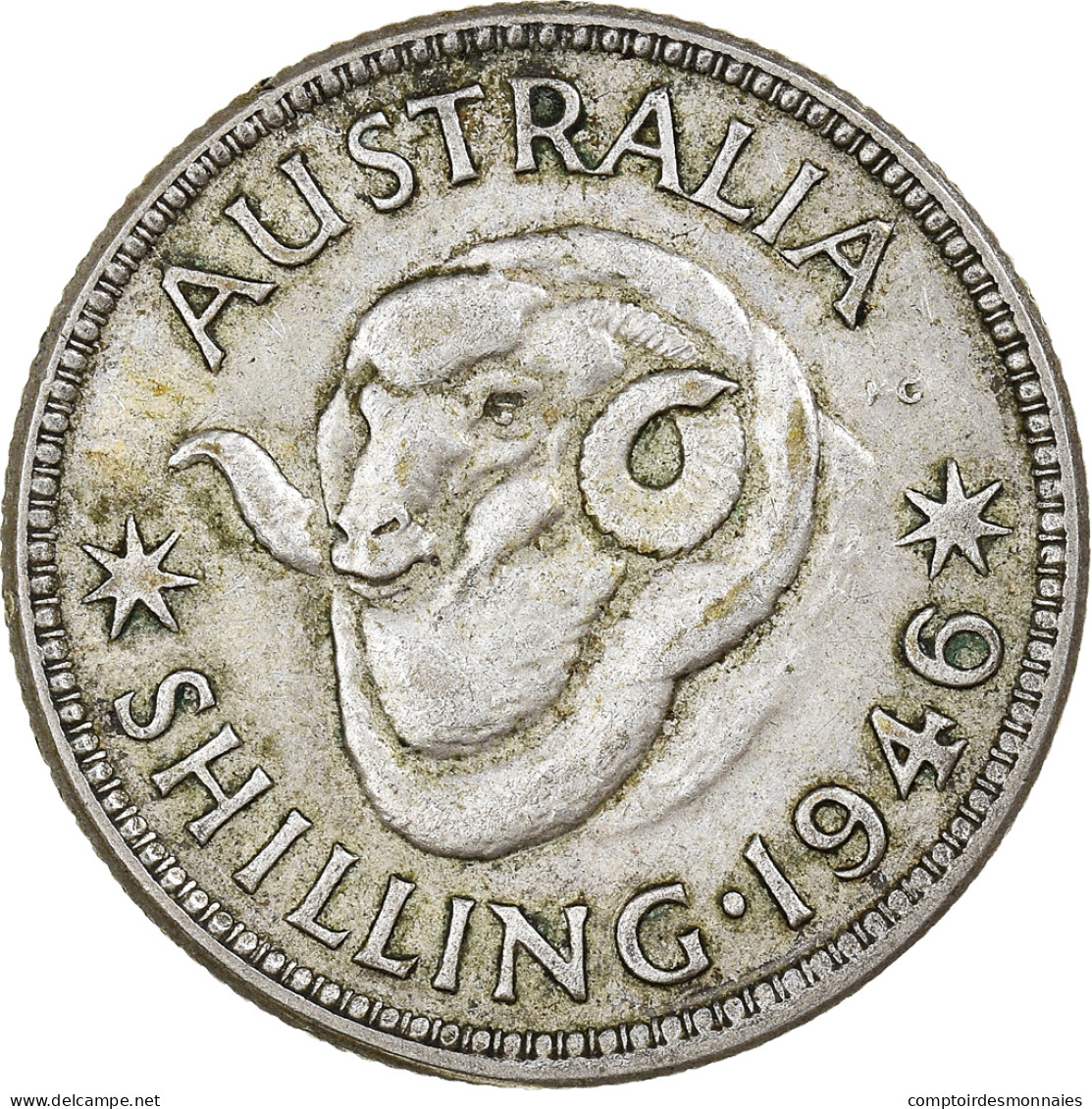 Monnaie, Australie, George VI, Shilling, 1946, Melbourne, TTB, Argent, KM:39a - Shilling