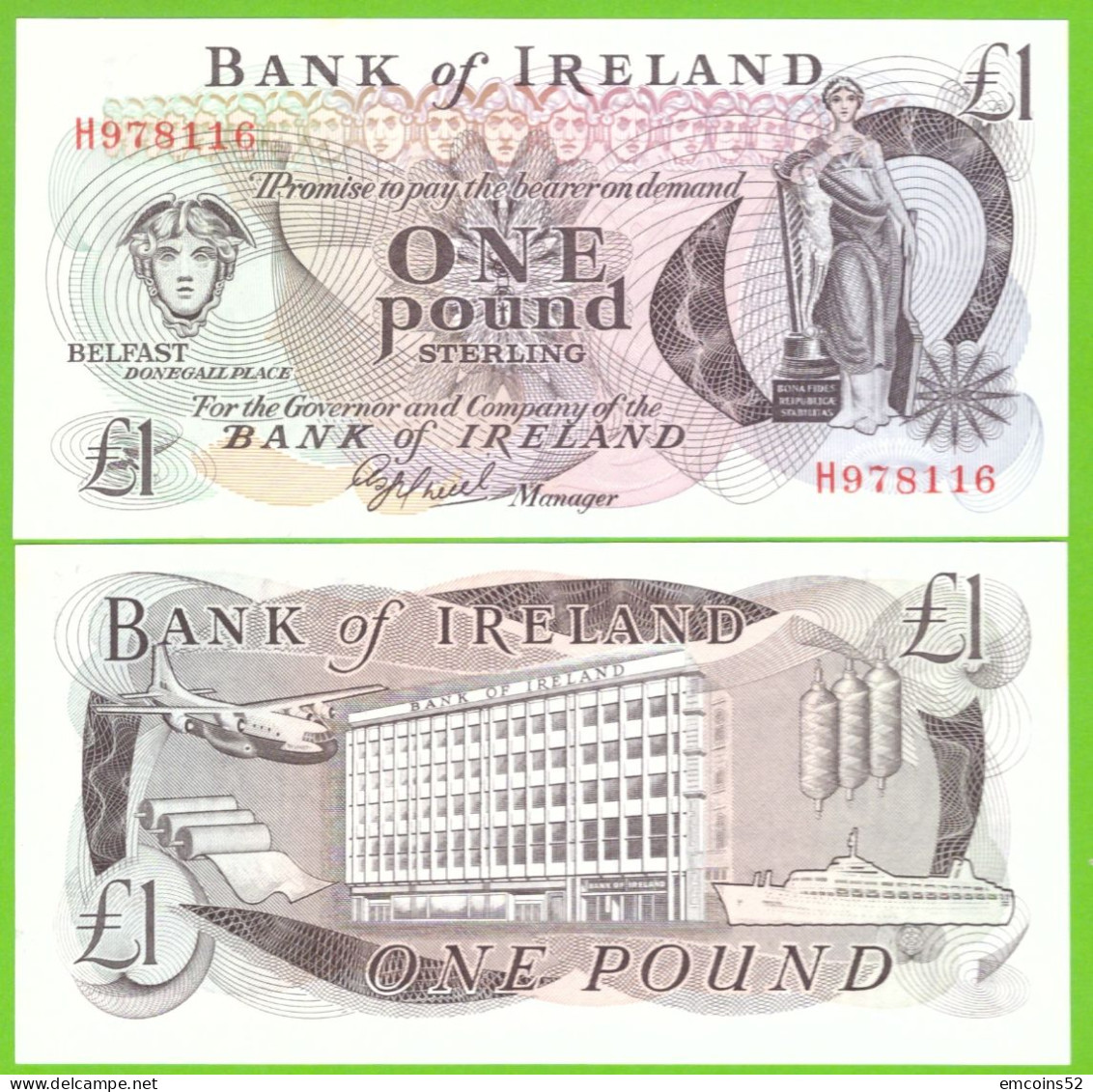 NORTHERN IRELAND 1 POUND 1980  P-65a  UNC - Ireland