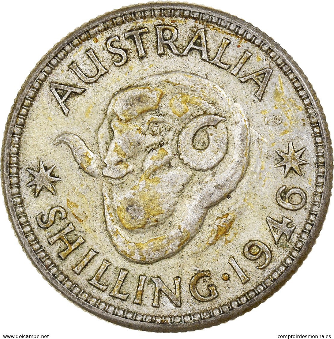 Monnaie, Australie, George VI, Shilling, 1946, Melbourne, TTB, Argent, KM:39a - Shilling