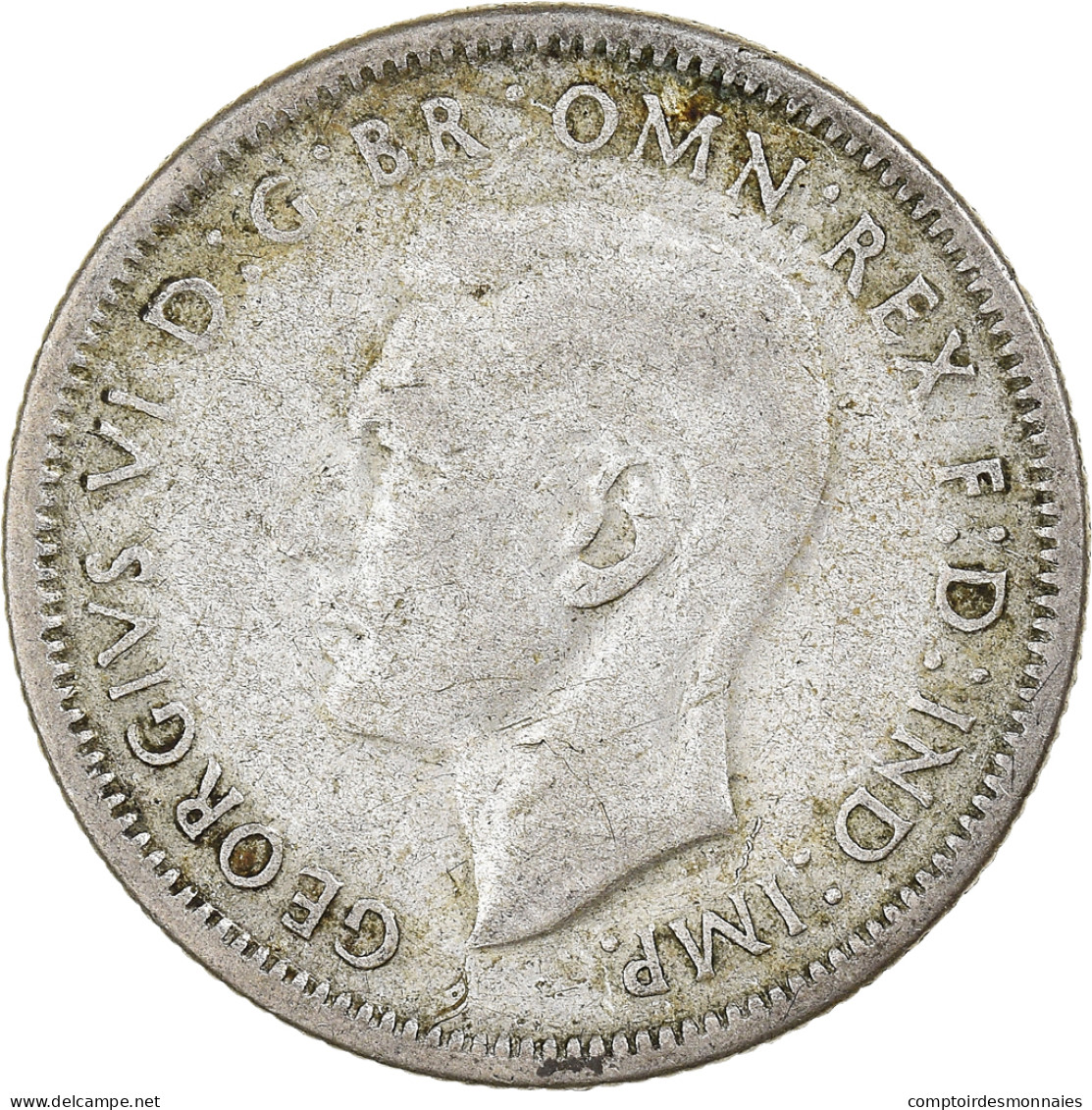 Monnaie, Australie, George VI, Shilling, 1946, Melbourne, TB+, Argent, KM:39a - Shilling