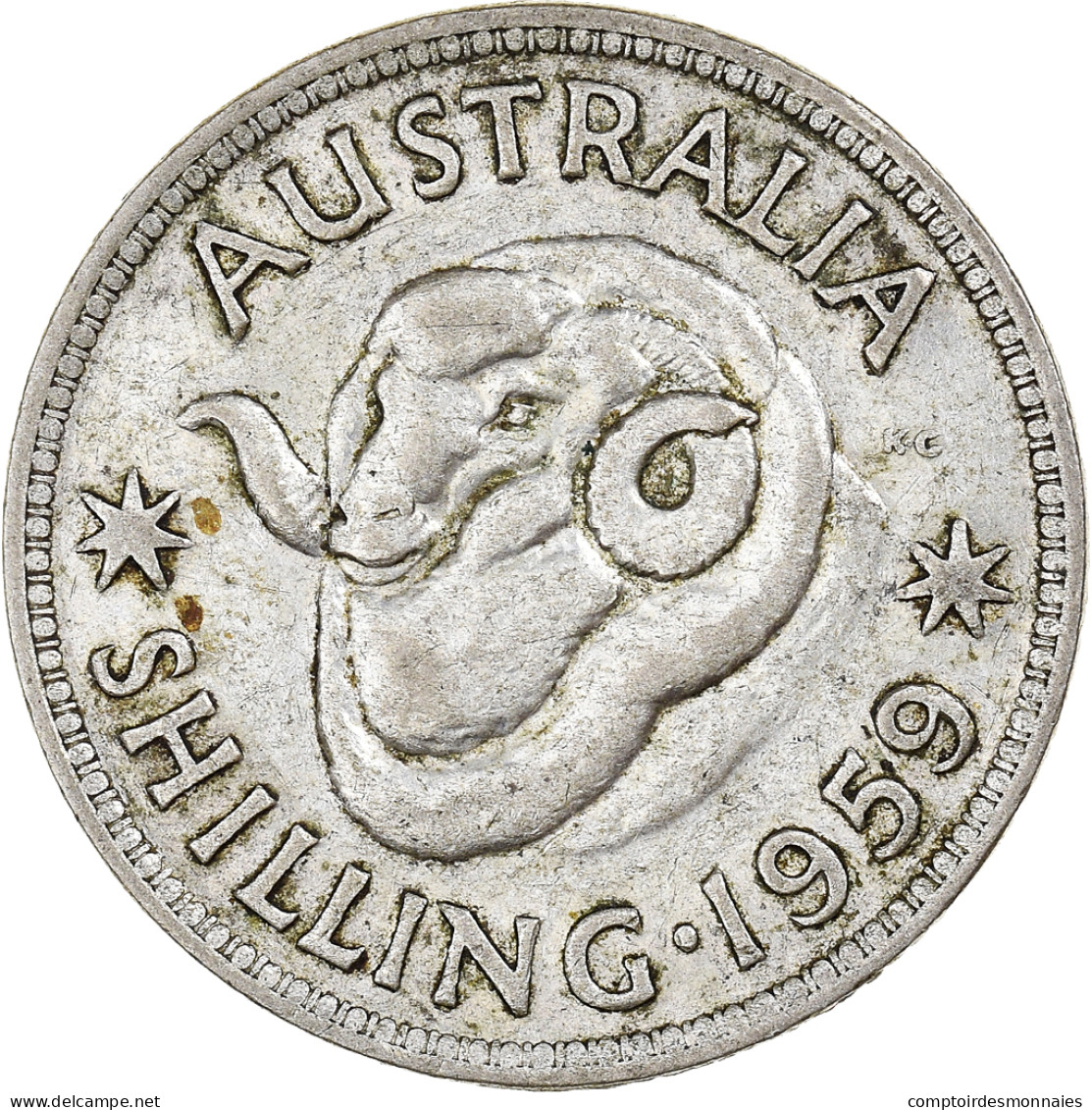 Monnaie, Australie, Elizabeth II, Shilling, 1959, Melbourne, TTB, Argent, KM:59 - Shilling