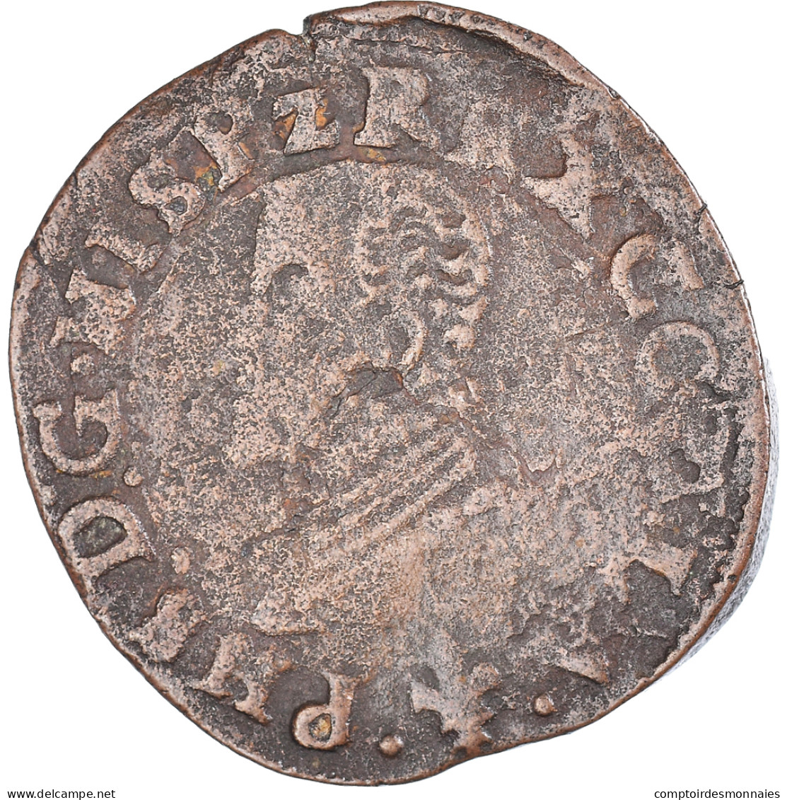 Monnaie, Pays-Bas Espagnols, Philippe II, Liard Des États, N.d. (1578-1580) - Países Bajos Españoles