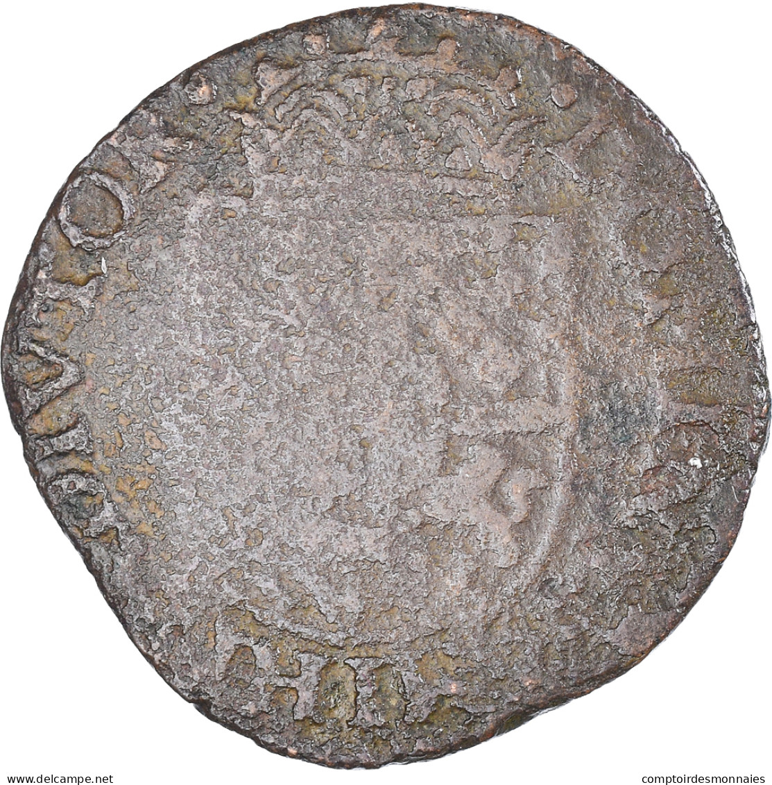 Monnaie, Pays-Bas Espagnols, Philippe II, Liard, 1582, Tournai, TB, Cuivre - Spanische Niederlande