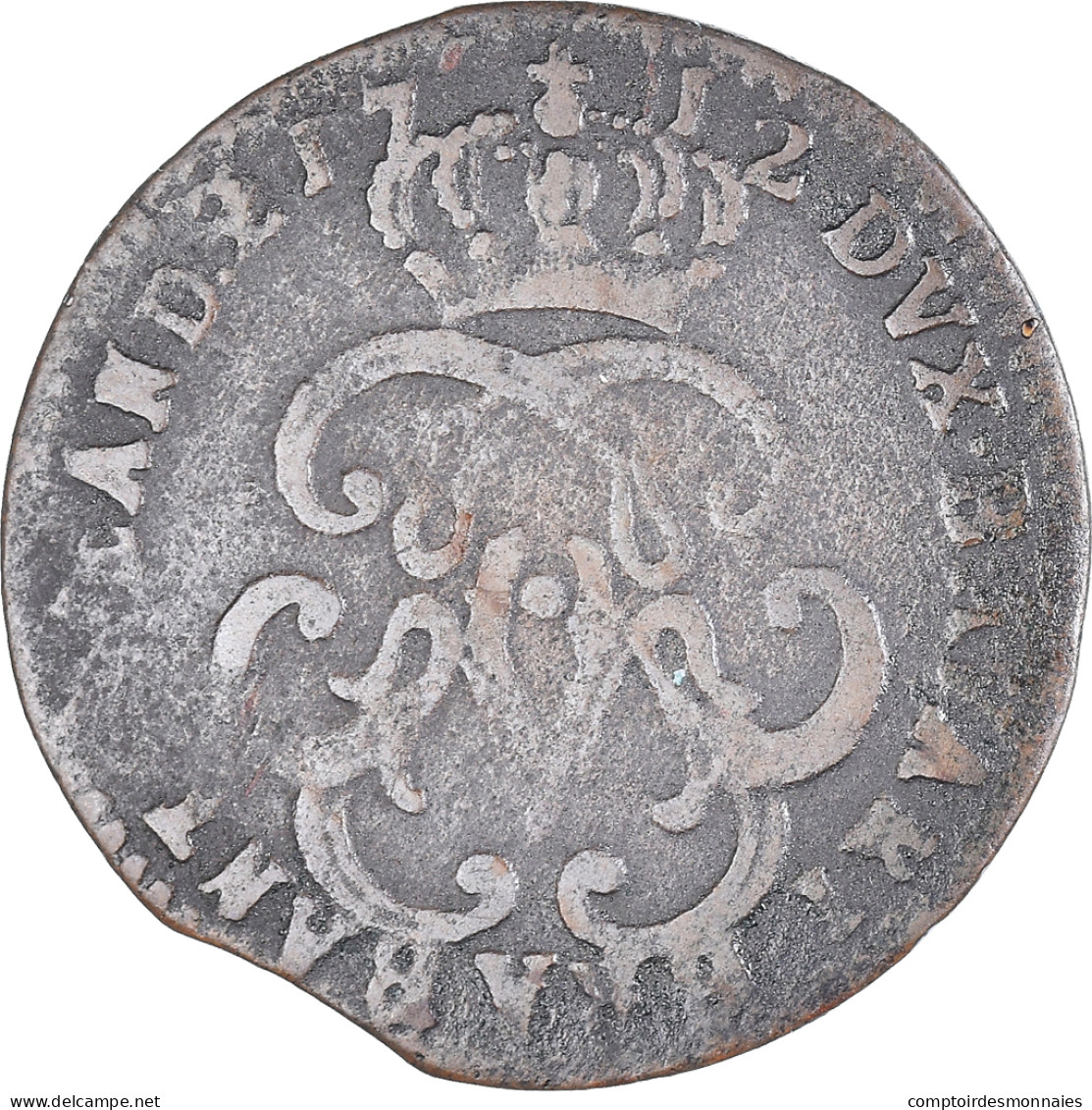 Monnaie, Pays-Bas Espagnols, NAMUR, Maximilian Emmanuel Of Bavaria, Liard, 1712 - Países Bajos Españoles
