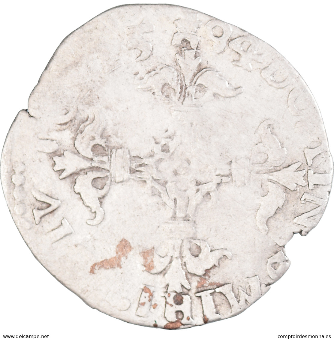 Monnaie, Pays-Bas Espagnols, Philippe II, 1/20 Ecu, 1594, Tournai, TB, Billon - Pays Bas Espagnols