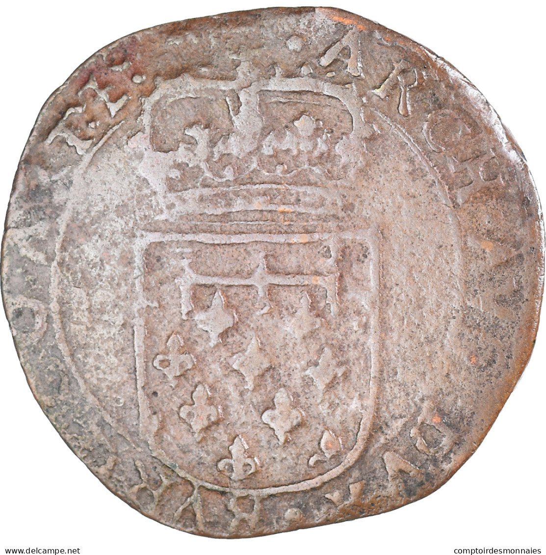 Monnaie, Pays-Bas Espagnols, Artois, Philippe IV, Liard, 1638, Arras, TTB - Países Bajos Españoles