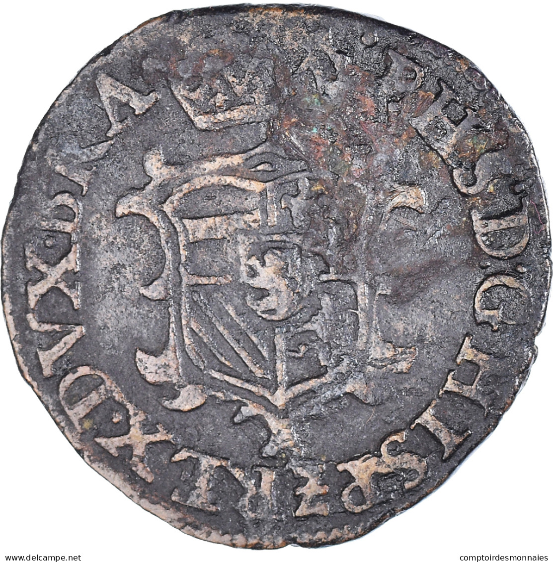 Monnaie, Pays-Bas Espagnols, Philippe II, Gigot Des Etats, Anvers, TB+, Cuivre - Spanish Netherlands