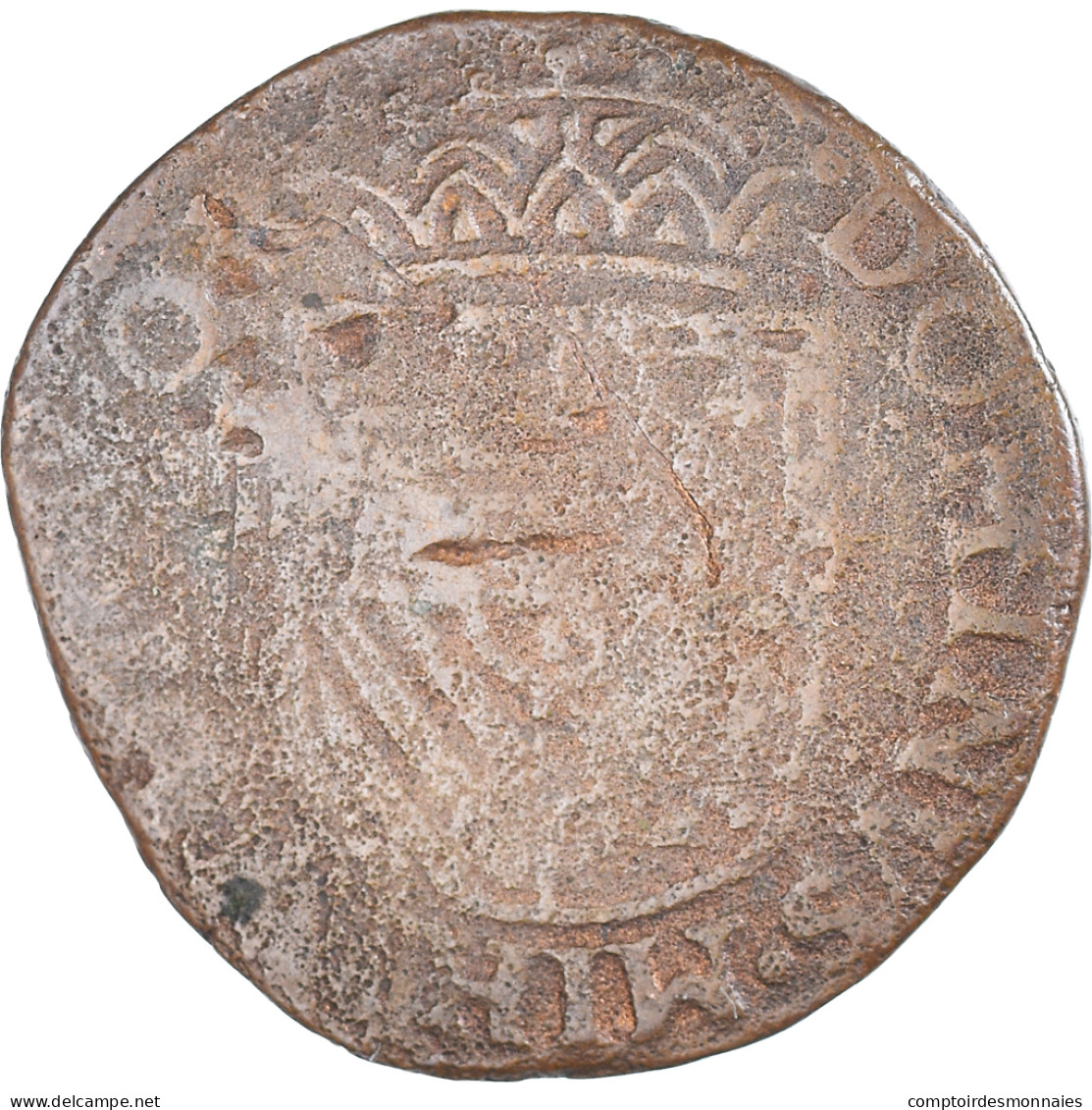 Monnaie, Pays-Bas Espagnols, Philippe II, Liard, 1586, Tournai, TB, Cuivre - Spanish Netherlands