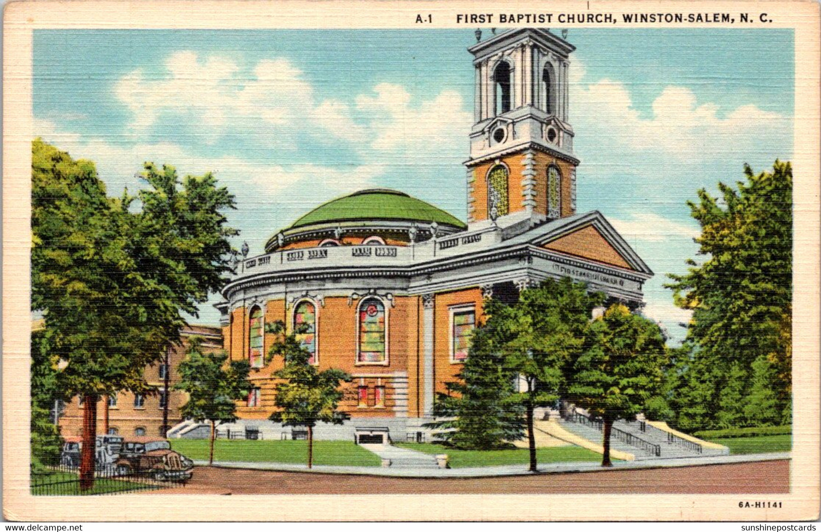North Carolina Winston Salem First Baptist Church Curteich - Winston Salem