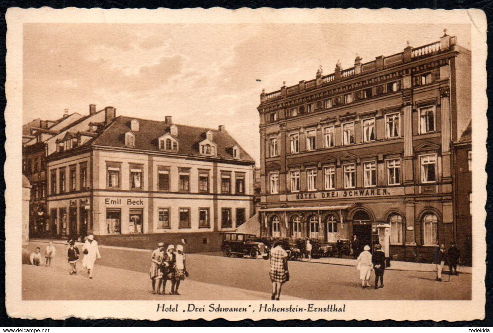 D2803 - Hohentein Ernstthal - Hotel Drei Schwanen Kunstanstalt - Hohenstein-Ernstthal