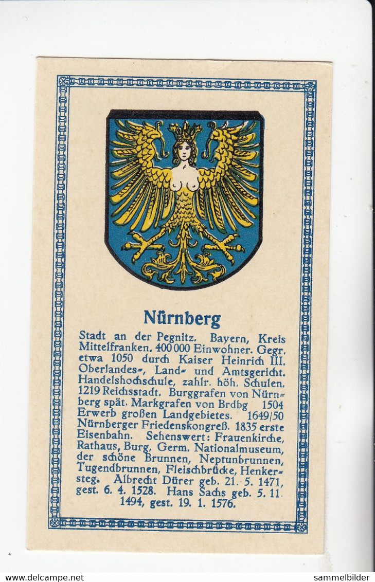 Abdulla Deutsche Städtewappen Nürnberg       Von 1928 - Collezioni E Lotti