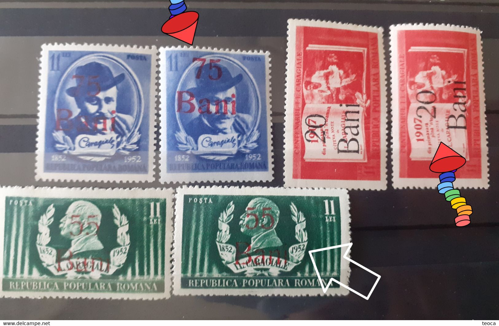 Errors Romania 1952 # Mi 1295-1997  Printed WITH Misplaced Surcharge Overprint Unused - Abarten Und Kuriositäten