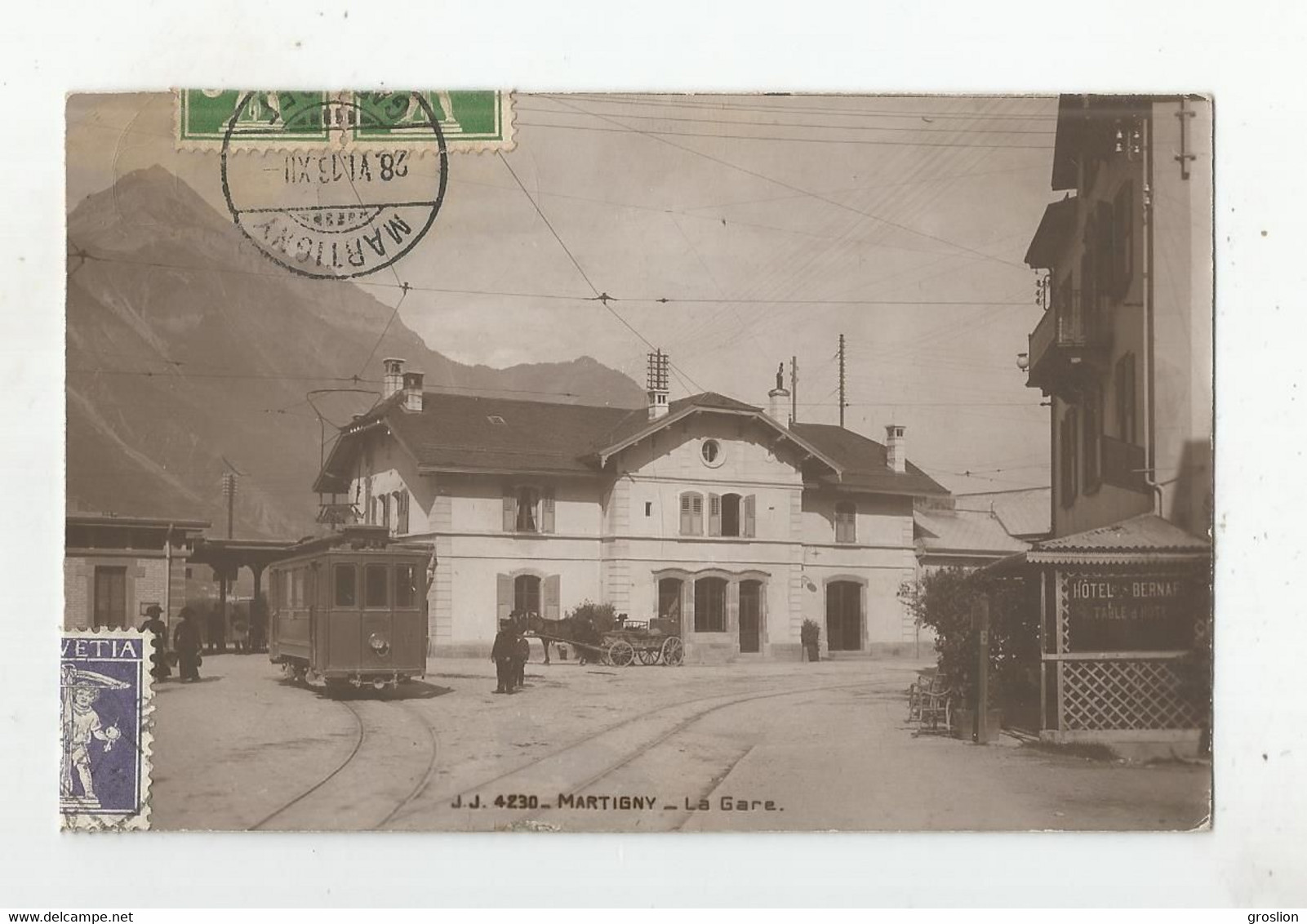 MARTIGNY 4230 LA GARE (TRAMWAY)  1913 - Martigny