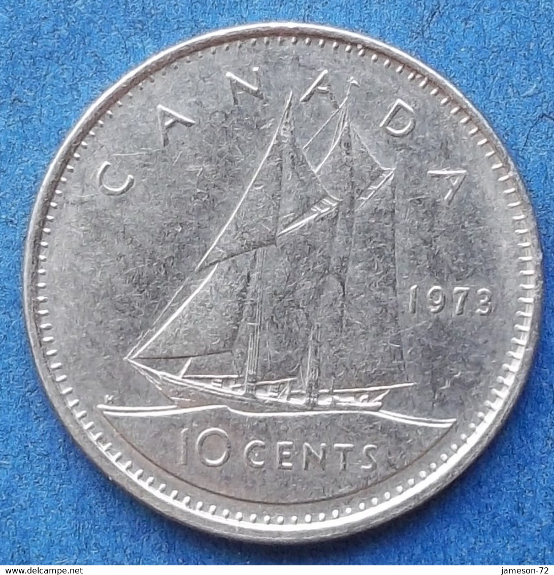 CANADA - 10 Cents 1973 KM# 77.1 Elizabeth II (1952) - Edelweiss Coins - Canada