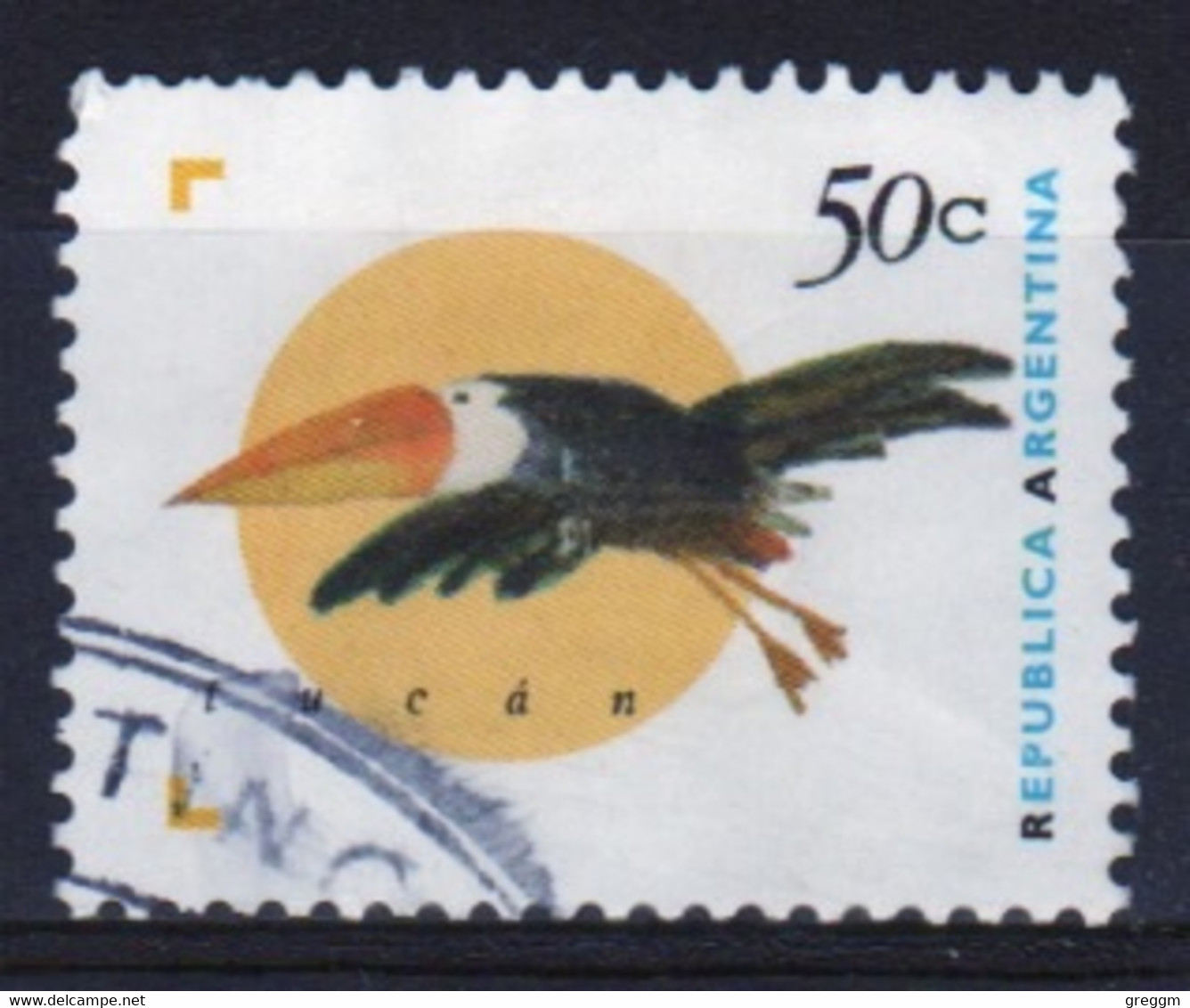 Argentina 1995 Single 50c Stamp From The Bird Definitive Set In Fine Used - Oblitérés