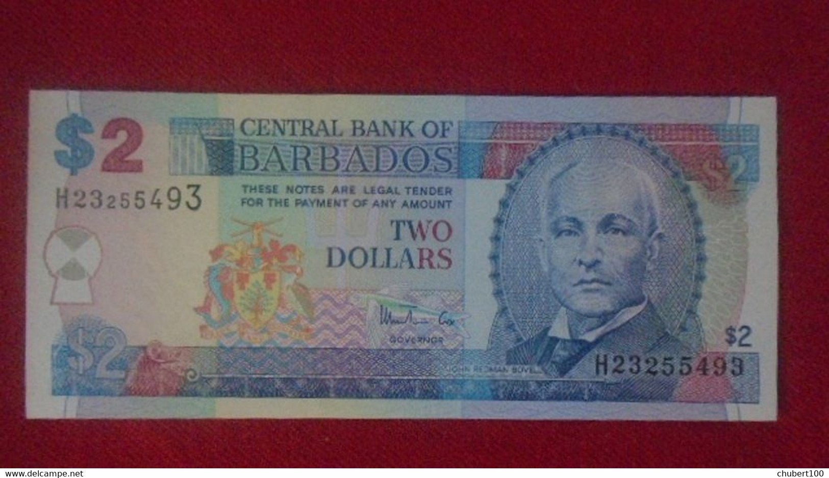 BARBADOS, P 30 + 54b , 2 Dollars  , ND 1973 + 1999 , UNC  , 2 Notes - Barbades