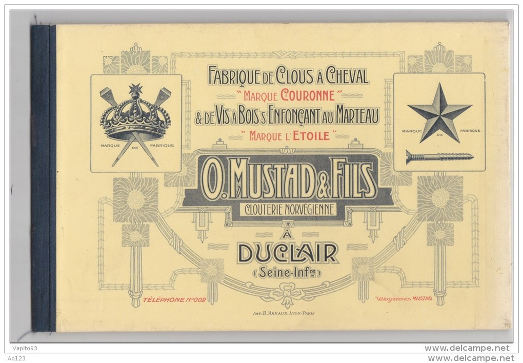 CATALOGUE 1913 MUSTAD DUCLAIR Usine De Fabrication De Clous Pour Chevaux - Other Plans