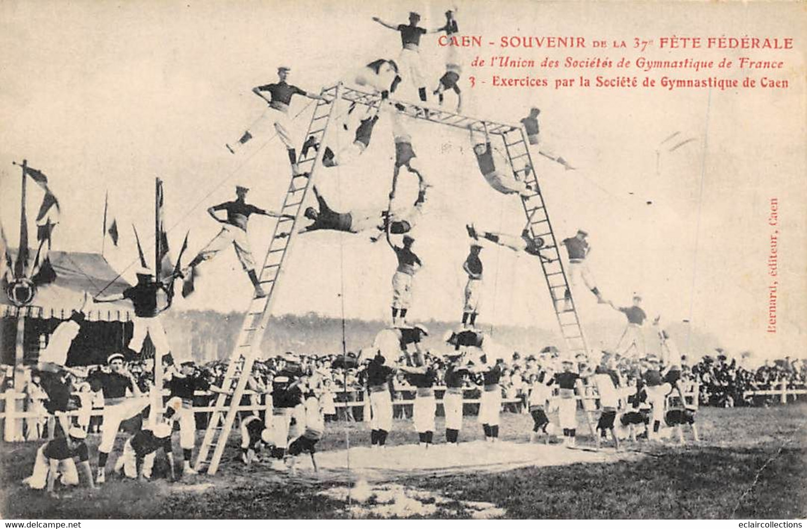 Caen       14          Fête Fédérale De Gymnastique   Exercices Par La Société     N° 3       (voir Scan) - Caen