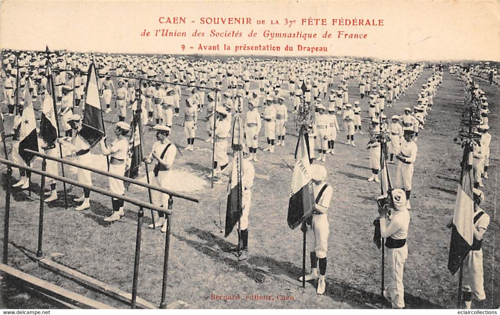 Caen       14          Fête Fédérale De Gymnastique   Avant La Présentation Du Drapeau     N° 9       (voir Scan) - Caen
