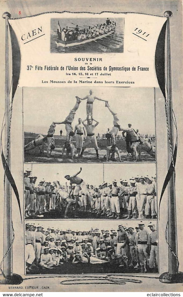 Caen       14          Fête Fédérale De Gymnastique   Les Mousses De La Marine    (voir Scan) - Caen