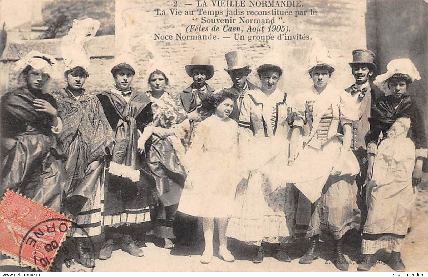 Caen       14          Fêtes De Caen Août 1905  Noce Normande.  Invités   (voir Scan) - Caen