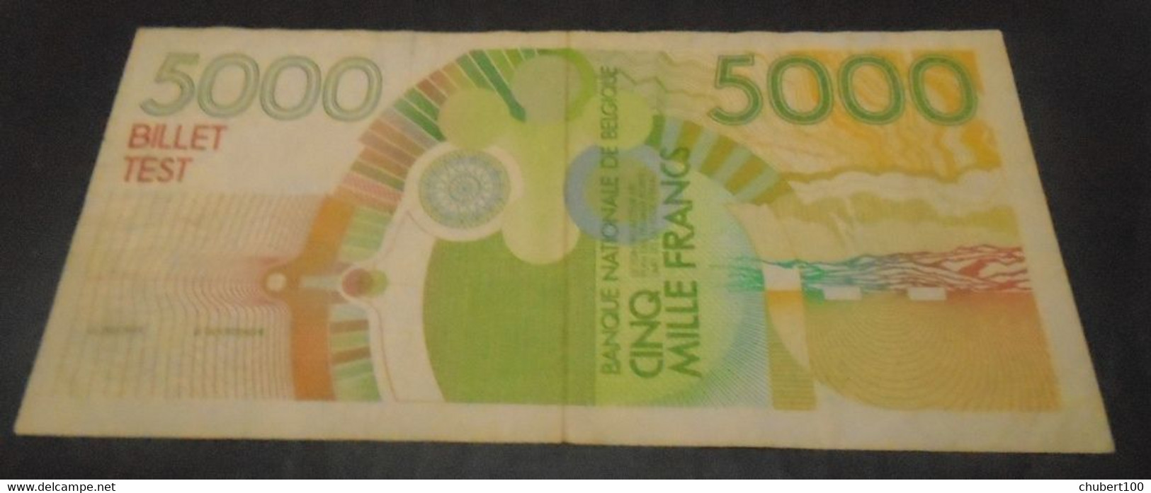 BELGIUM, P Unl , 5000 Francs Testbiljet , ND 1992 , EF ,  Print MISTAKE ERROR - 5000 Francs