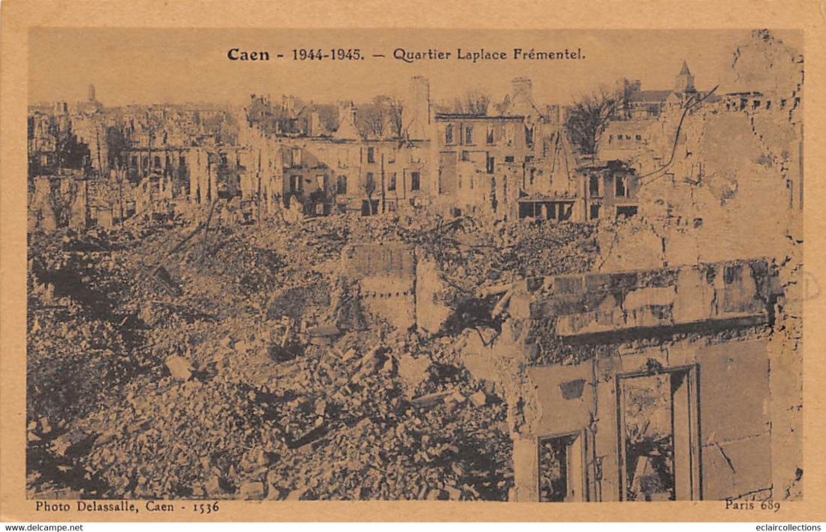 Caen       14         Lot de 10 cartes sur les bombardements    (voir scan)