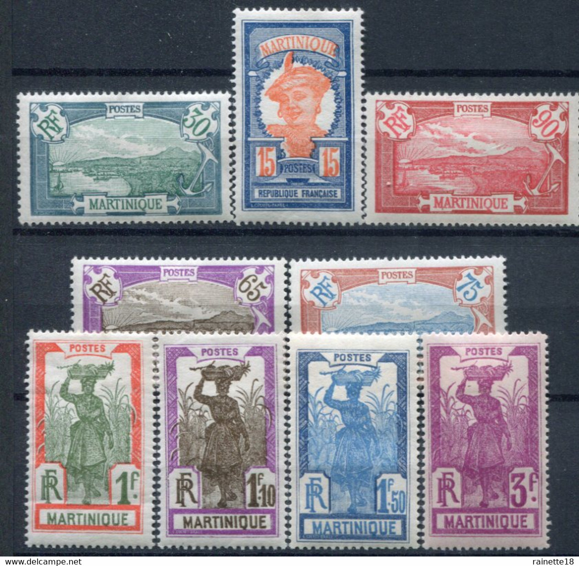 Martinique            120/128 * - Unused Stamps