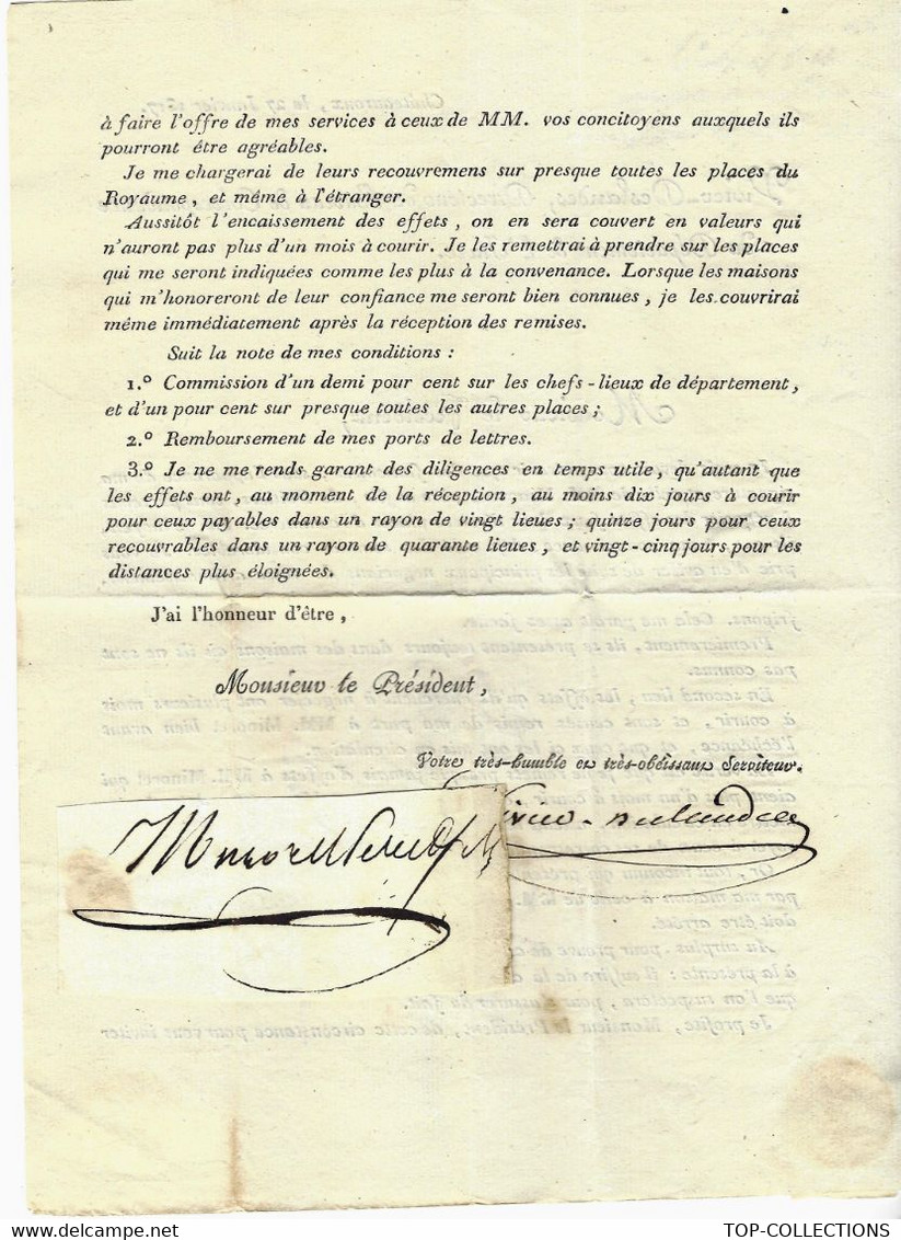 1817 LETTRE Par Deslandes DIRECTEUR BUREAU POSTES DE CHATEAUROUX INDRE FAUX EN SIGNATURE Pour Dobree Armateur  Nantes - Documents Historiques