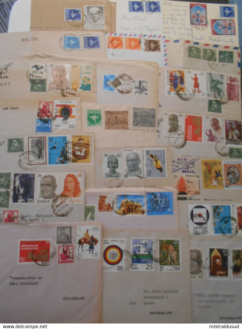 Inde, Lot De 20 Lettres De Jolis Affranchissements - Collections, Lots & Series