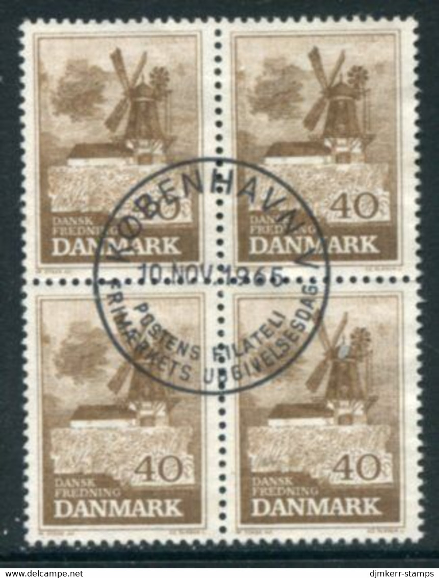 DENMARK 1965 Nature And Monument Protection Block Of 4 Used   Michel 437x - Gebruikt