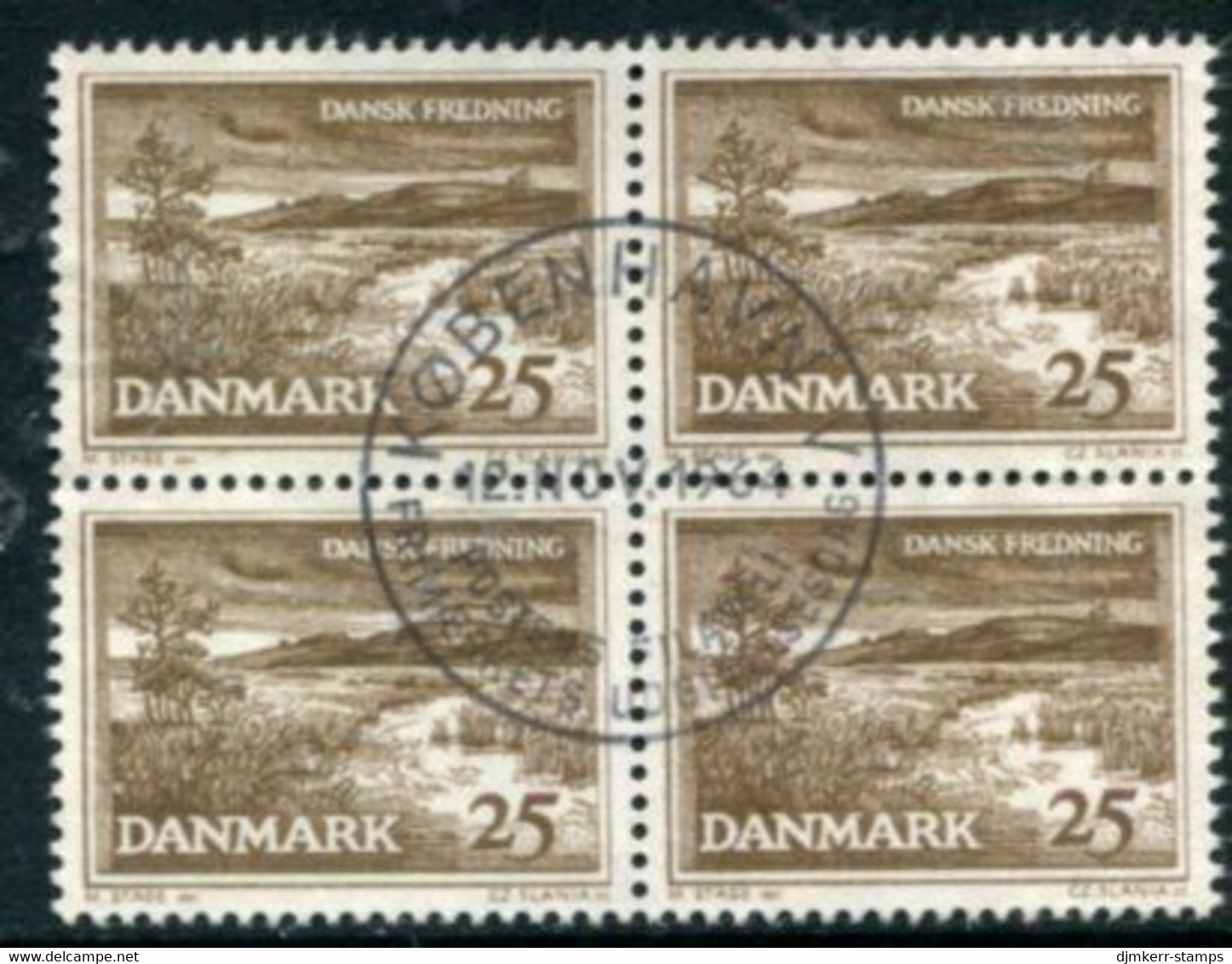 DENMARK 1964 Nature And Monument Protection Block Of 4 Used   Michel 425x - Usado