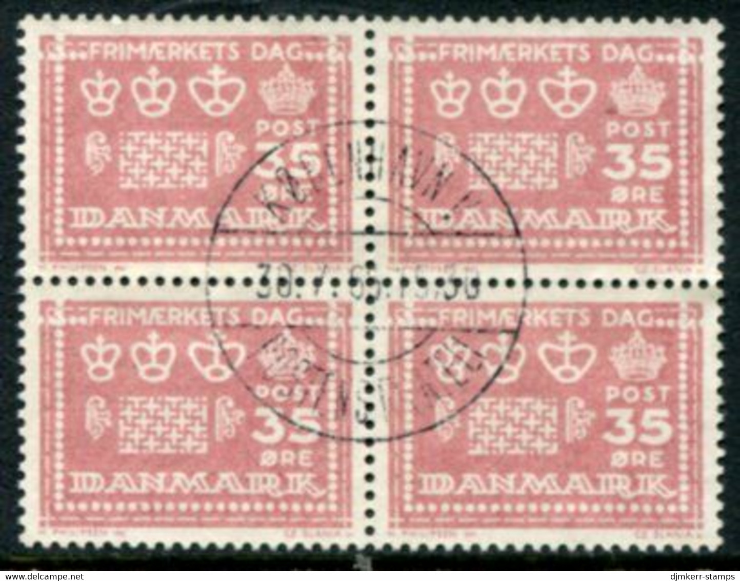 DENMARK 1964 Stamp Day Block Of 4 Used   Michel 425y - Oblitérés