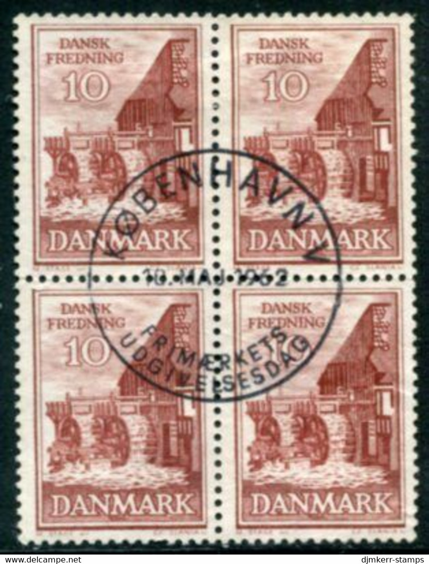 DENMARK 1962 Nature And Monument Protection Block Of 4 Used   Michel 404x - Oblitérés