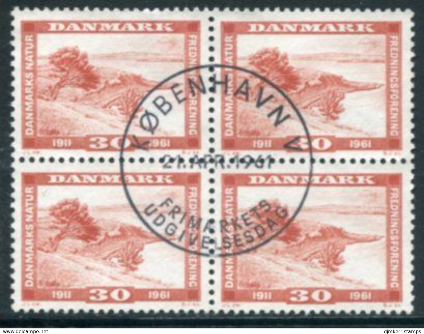 DENMARK 1961 Friends Of Nature Block Of 4 Used   Michel 389 - Usati