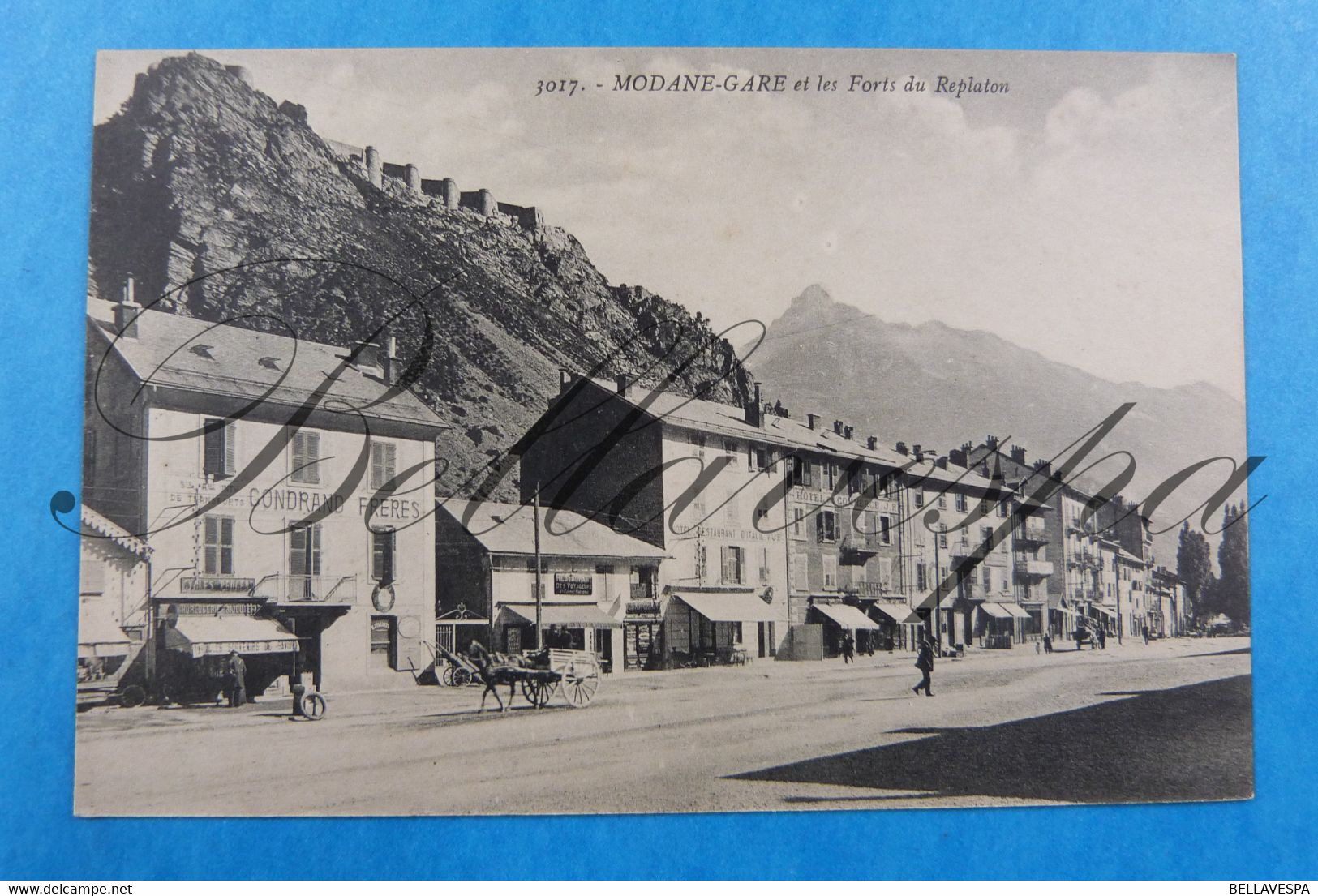 Modane-Gare. Forts Du Peplaton. Condrand Freresn Cycles Peugeot Restaurant Du Commerce J.P. Hotel D'Italy-Voyageurs D73 - Modane