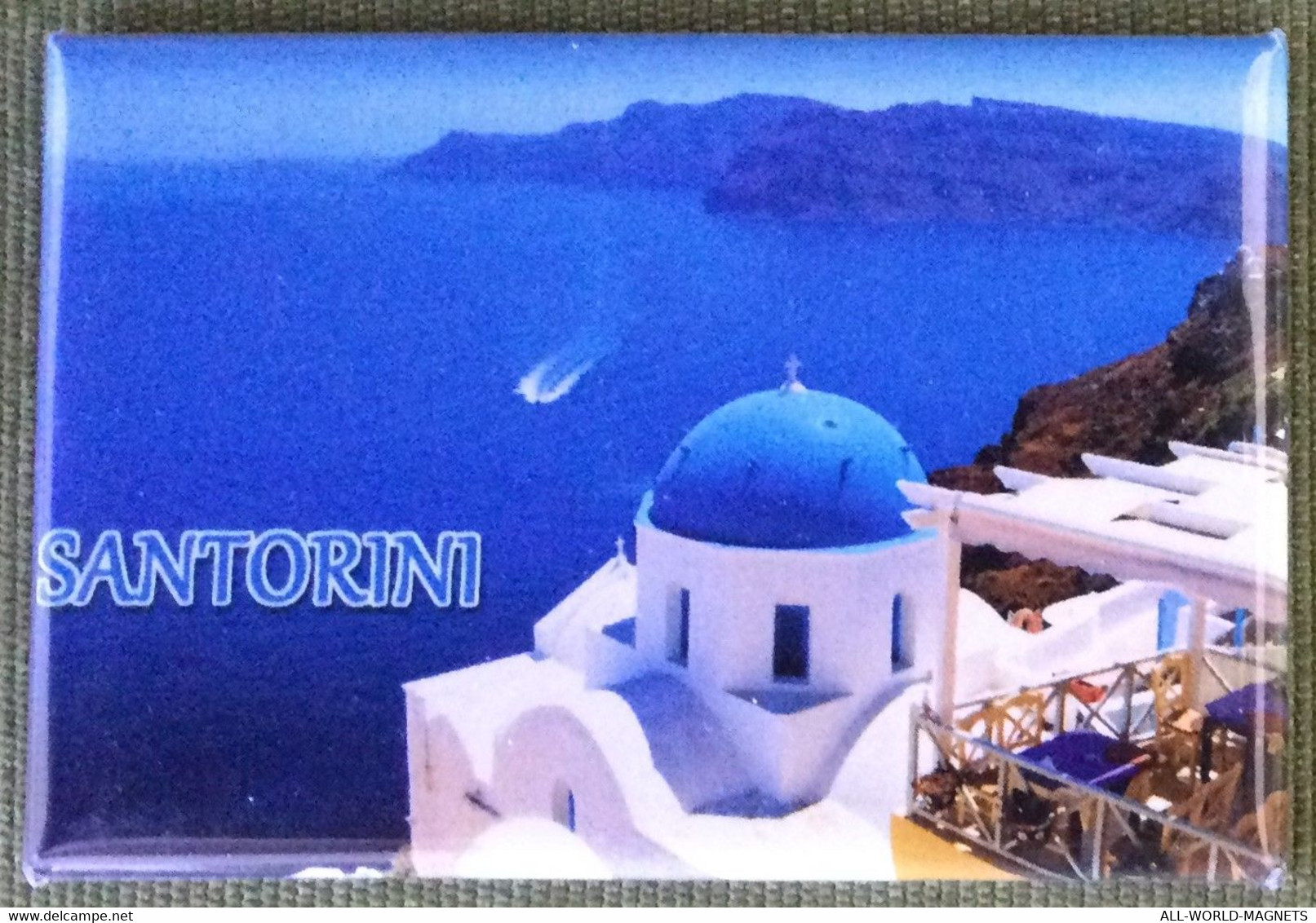 Aegean Sea Santorini Island Fridge Magnet Souvenir, Greece - Magnets