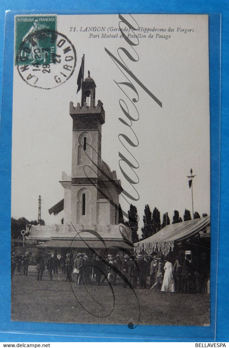 Langon. Hippodrome Des Vergers. PAri Mutuel Et Pavillon De Pesage. 1927 - Langon